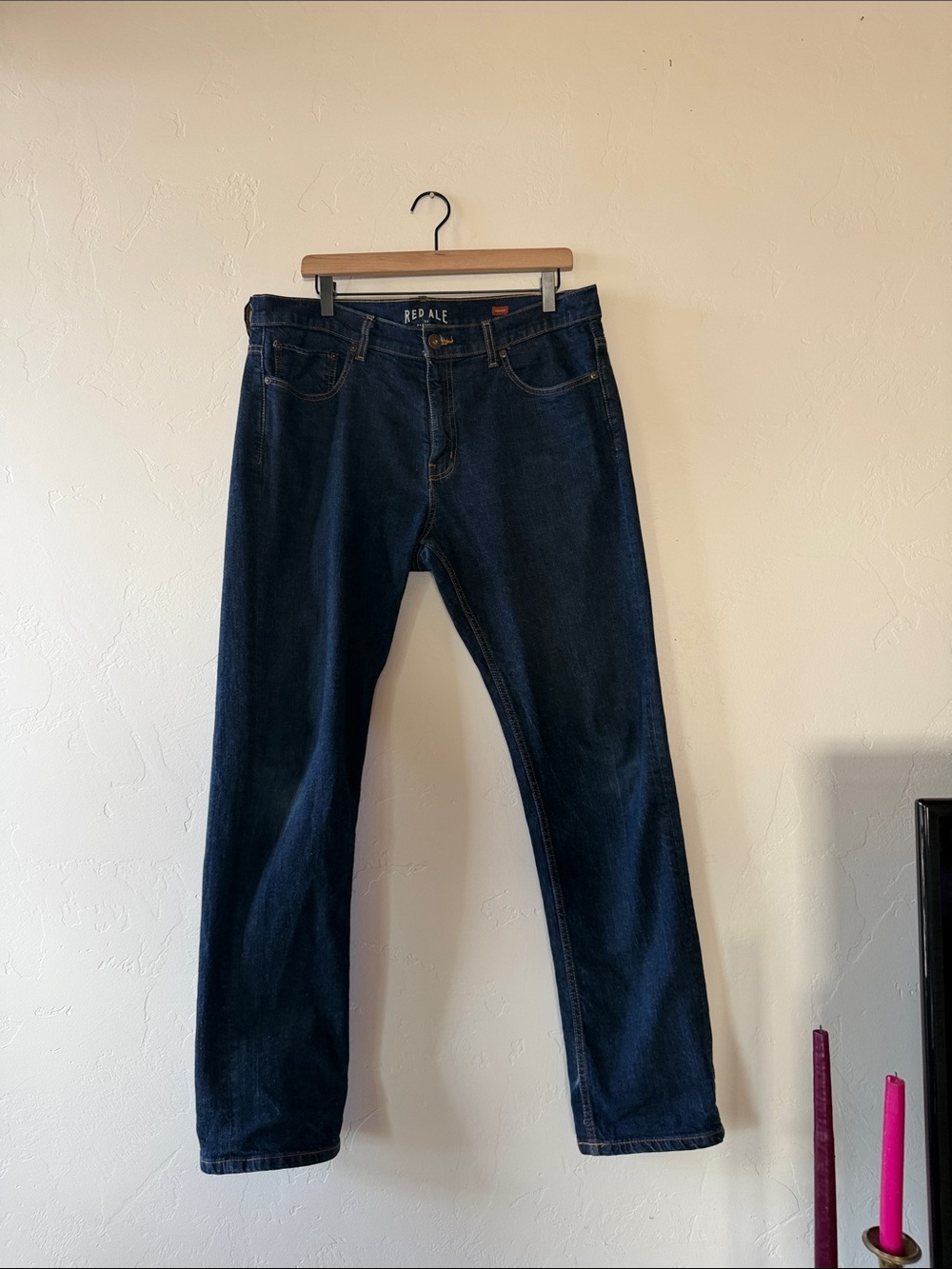 Red Ale Men's Navy Straight-Leg Jeans 34x32